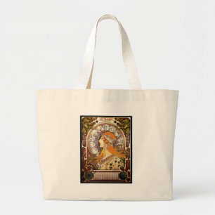 Alphonse Mucha Zodiac Large Tote Bag