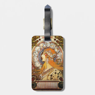 Alphonse Mucha Zodiac Luggage Tag