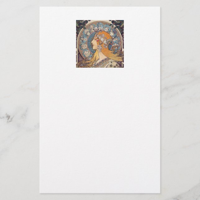 Alphonse Mucha , “Zodiac” Stationery (Front)