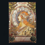 Alphonse Mucha Zodiac Tea Towel<br><div class="desc">Alphonse Mucha Zodiac La Plume Is A Beautifull Adorned Art Nouveau Artwork Based On A Zodiac Theme

For a full line of Art Deco and Art Nouveau Reproductions visit https://rolandosgiftshop.com/alphonse-mucha-reproductions/</div>