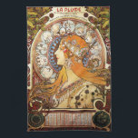 Alphonse Mucha Zodiac Tea Towel<br><div class="desc">Alphonse Mucha Zodiac La Plume Is A Beautifull Adorned Art Nouveau Artwork Based On A Zodiac Theme

For a full line of Art Deco and Art Nouveau Reproductions visit https://rolandosgiftshop.com/alphonse-mucha-reproductions/</div>