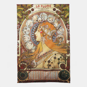Alphonse Mucha Zodiac Tea Towel