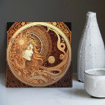 Alphonse Mucha Zodiac Wall Decor Art Nouveau Ceram Tile<br><div class="desc">Welcome to CreaTile! Here you will find handmade tile designs that I have personally crafted and vintage ceramic and porcelain clay tiles, whether stained or natural. I love to design tile and ceramic products, hoping to give you a way to transform your home into something you enjoy visiting again and...</div>
