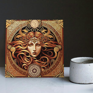 Alphonse Mucha Zodiac Wall Decor Art Nouveau Ceram Tile