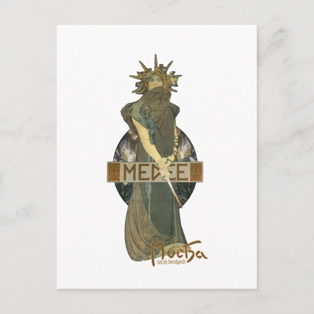 Alphonse Muchas Medee (1898) Postcard (Front)