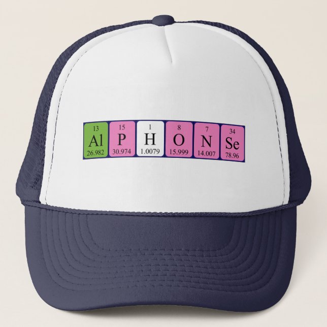 Alphonse periodic table name hat (Front)