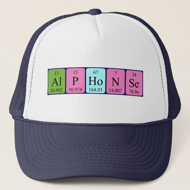 Alphonse periodic table name hat (Front)