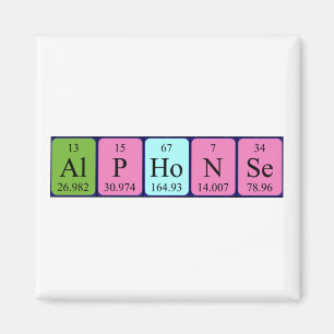 Alphonse periodic table name magnet
