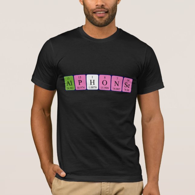 Alphonse periodic table name shirt (Front)
