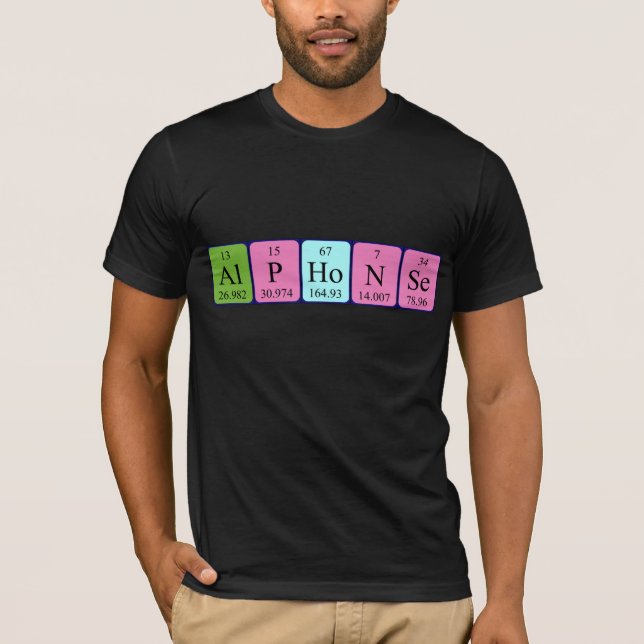 Alphonse periodic table name shirt (Front)