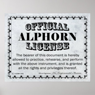 Alphorn License Poster