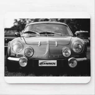 Alpine A110 in black and white Mouse Mat
