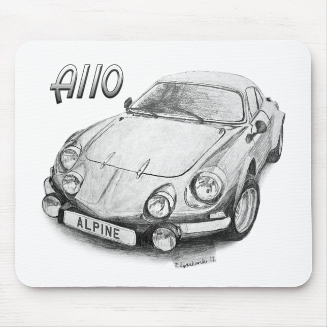 Alpine A110 Mouse Mat (Front)