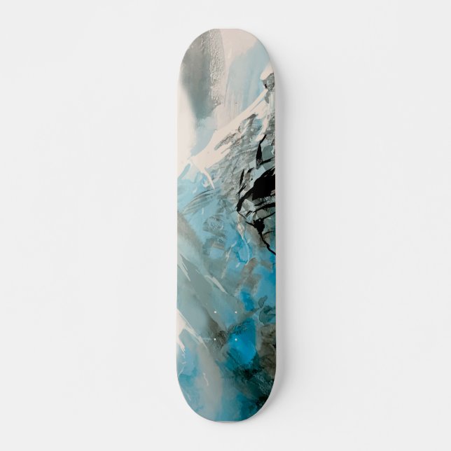 Alpine Ascent Mountain Photo Skateboard (Front)