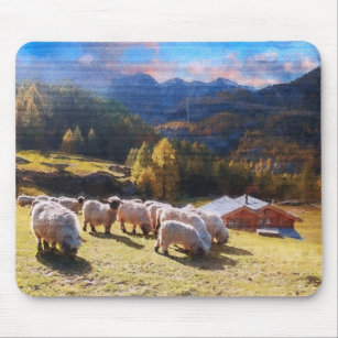 Alpine Autumn Sheep  Canvas  Mouse Mat