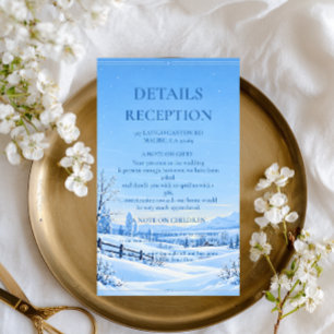 Alpine Blue Winter Countryside Tranquillity Enclosure Card