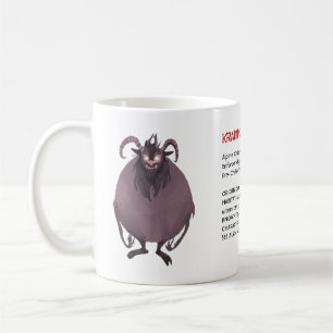 Alpine Christmas Demon Krampus Dictionary Art Coffee Mug