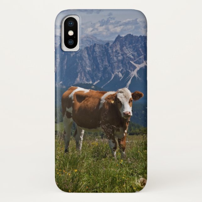 Alpine Cow iPhone X Case (Back)