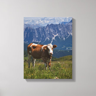 Alpine Cow Wrapped Canvas