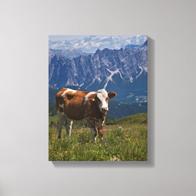 Alpine Cow Wrapped Canvas (Front)