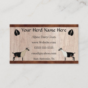 Alpine Dairy Goat Business Card