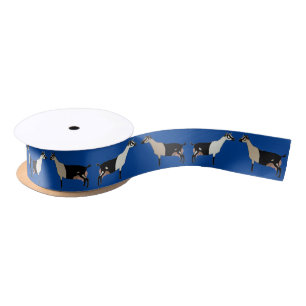 Alpine Dairy Goat Farm Blue Satin Ribbon