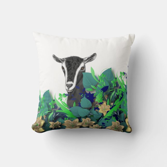 Alpine Dairy Goat Herd Name Goat Pillow (Front)