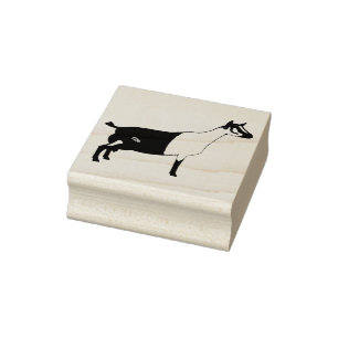Alpine Dairy Goat Rubber Stamp