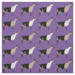Alpine Dairy Goats on Purple Fabric