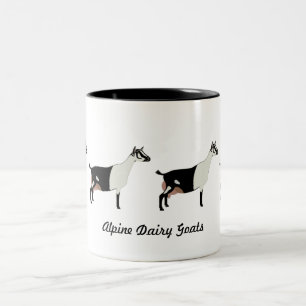 Alpine Dairy Goats Two-Tone Coffee Mug