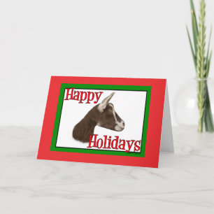 Alpine-Doe Goat Holiday Christmas Card