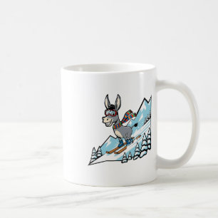 Alpine Donkey On Skis With Goggles And Scarf Coffee Mug