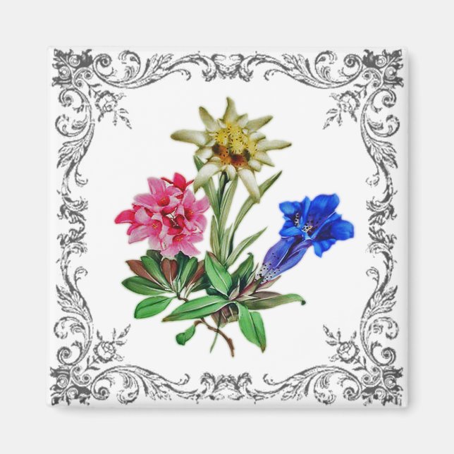 Alpine Flowers Magnet (Front)
