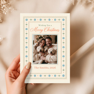 Alpine Folk Photo Christmas Holiday Card