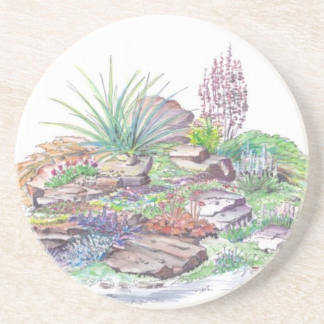 Alpine Garden Landscaping Coaster (Front)