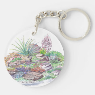 Alpine Garden Landscaping Key Ring