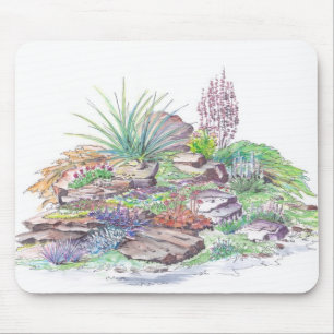 Alpine Garden Landscaping Mouse Mat