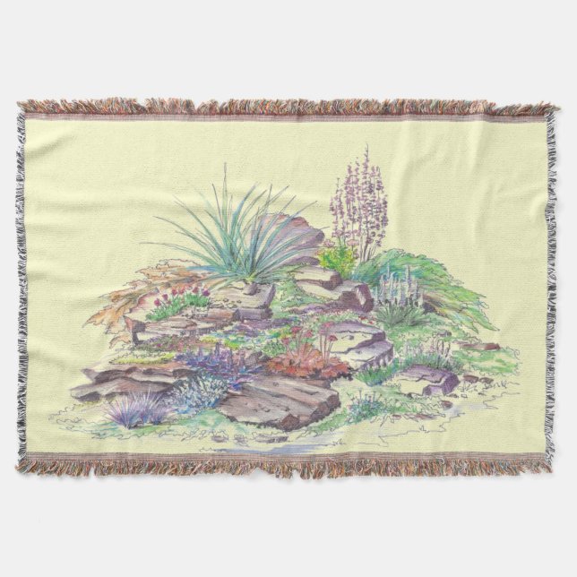 Alpine Garden Landscaping Throw Blanket (Front)