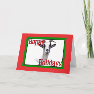 Alpine Goat Holiday Christmas Card
