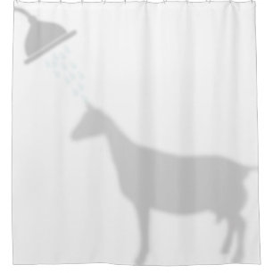 Alpine Goat Shadow Silhouette Shadow Buddies Shower Curtain