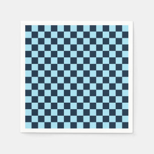 Alpine ice checkerboard pattern napkin