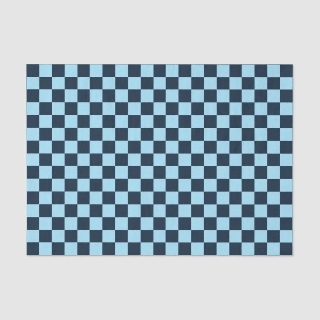 Alpine ice checkerboard pattern tissue paper (Front)