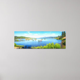 Alpine Lake Serenity Panorama Canvas Print
