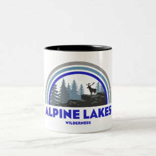 Alpine Lakes Wilderness Washington Rainbow Deer Two-Tone Coffee Mug