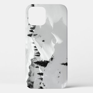 Alpine Landscape: Snowy Fir Trees Mountains iPhone 12 Case