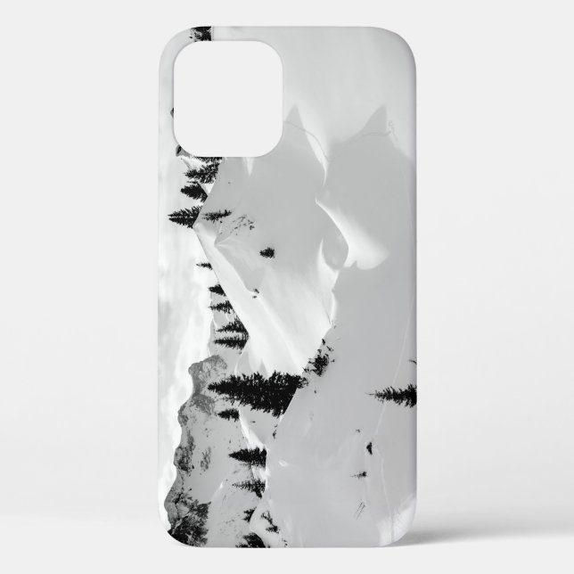 Alpine Landscape: Snowy Fir Trees Mountains Case-Mate iPhone Case (Back)
