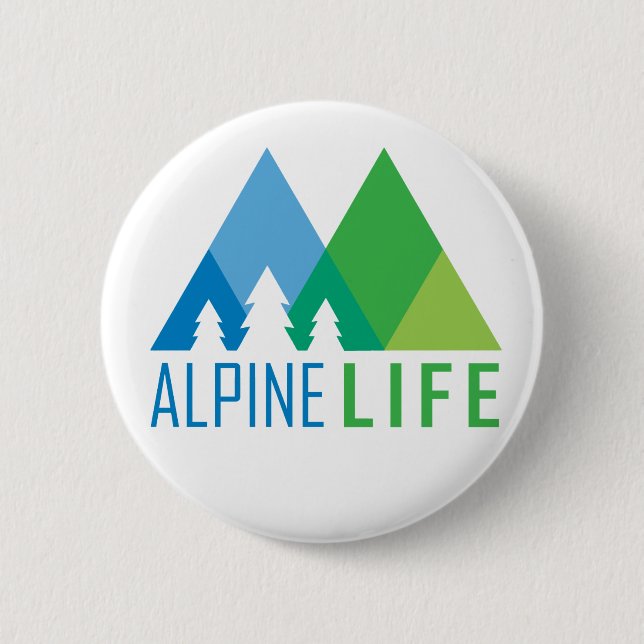 Alpine Life 6 Cm Round Badge (Front)