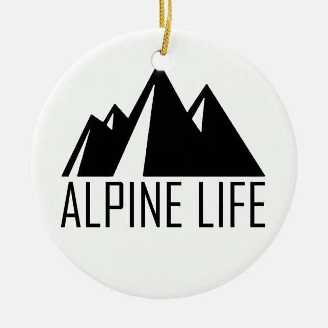 Alpine Life Ceramic Tree Decoration (Front)