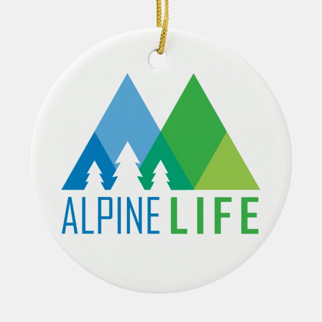 Alpine Life Ceramic Tree Decoration (Front)