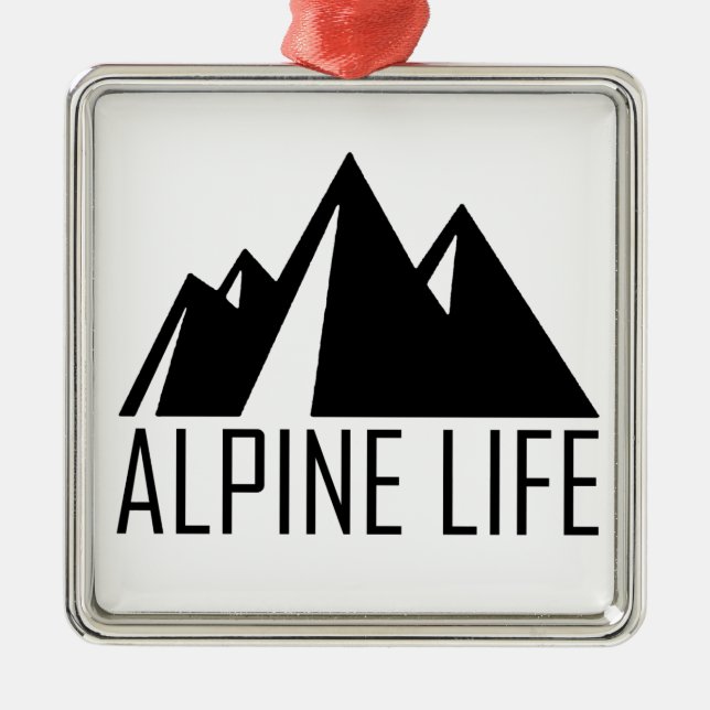 Alpine Life Metal Tree Decoration (Front)